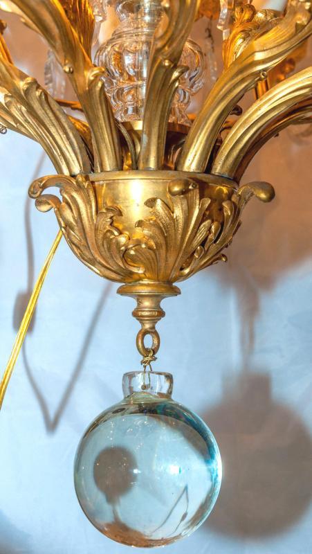 Antique Louis XV Style Gilt Bronze 15-Light Chandelier
