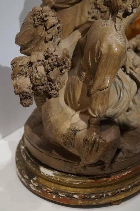 Marchal 19th Century French Figural Chinoiserie Group Terracotta Sculpture