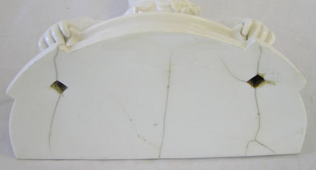 Pair Porcelain Putti Cupid Wall Brackets