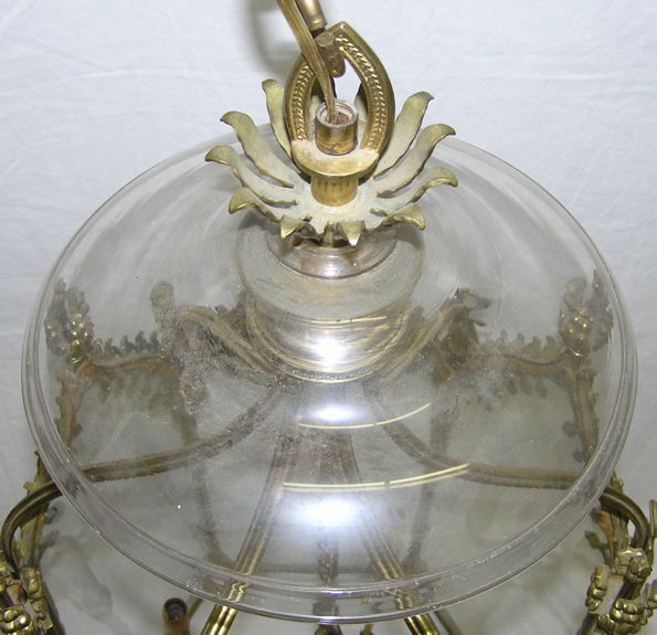 English Regency Georgian George III Gilt Bronze Gothic Ceiling Lantern
