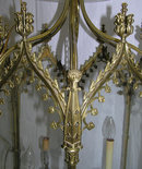 English Regency Georgian George III Gilt Bronze Gothic Ceiling Lantern