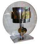 Large Curtis Jere Lucite & Brass Table Lamp
