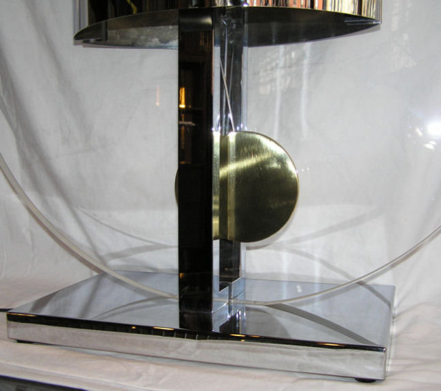 Large Curtis Jere Lucite & Brass Table Lamp