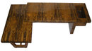 Mid-Century Figured Fruitwood Cocktail Table