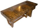 Mid-Century Figured Fruitwood Cocktail Table