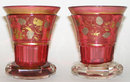 Pair Red Bohemian Spa Glasses
