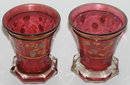 Pair Red Bohemian Spa Glasses