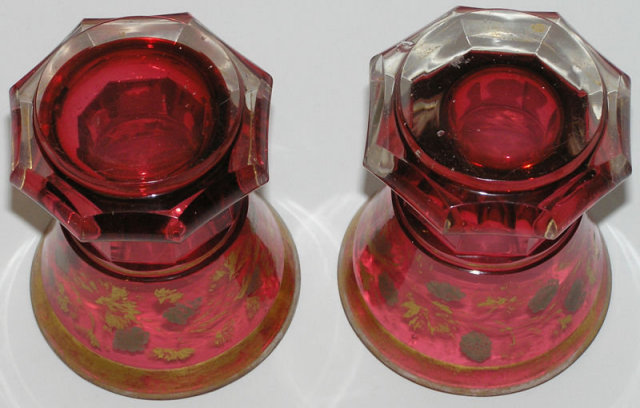 Pair Red Bohemian Spa Glasses