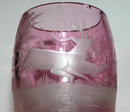 Bohemian Red Glass Goblet w Stag Motif