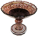 Bohemian Ruby Red Glass Compote