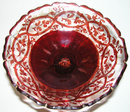 Bohemian Ruby Red Glass Compote