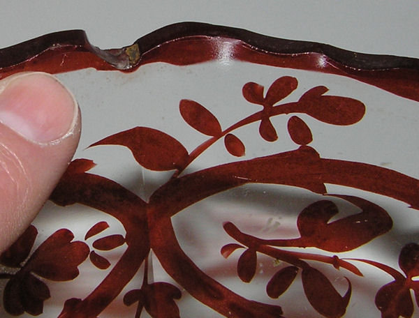 Bohemian Ruby Red Glass Compote