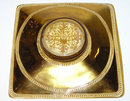 Gilded Enamelled Footed Glass Platter