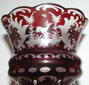 Pair Bohemian RubyFlashed Lustres