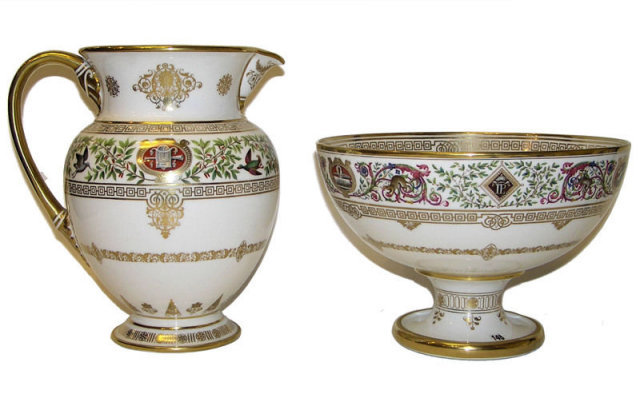 Sevres Fountainebleau Pitcher & Bowl
