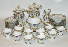 40-pc Paris Porcelain Coffee & Tea Service