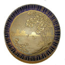 Nippon Gilt Porcelain Dresser Powder Box