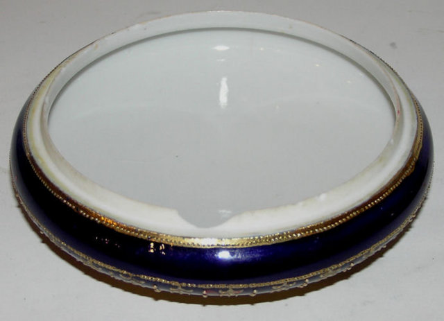 Nippon Gilt Porcelain Dresser Powder Box