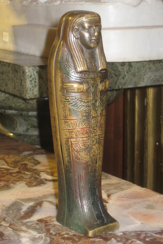 Egyptian Sarcophagus with Erotic Nude Figurine After Franz Bergman