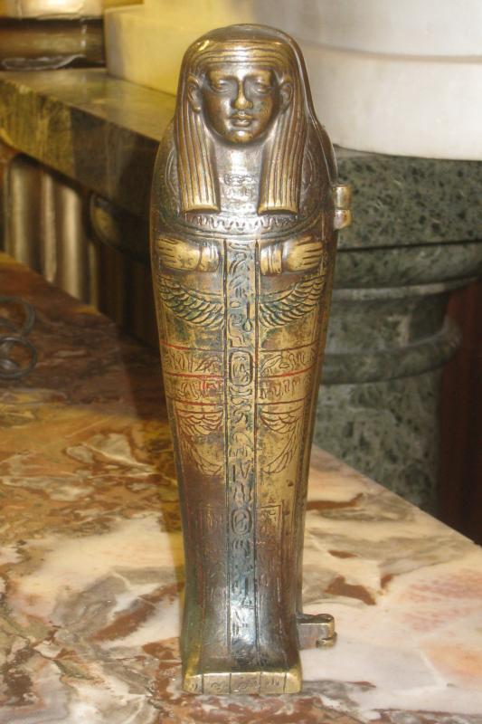 Egyptian Sarcophagus with Erotic Nude Figurine After Franz Bergman