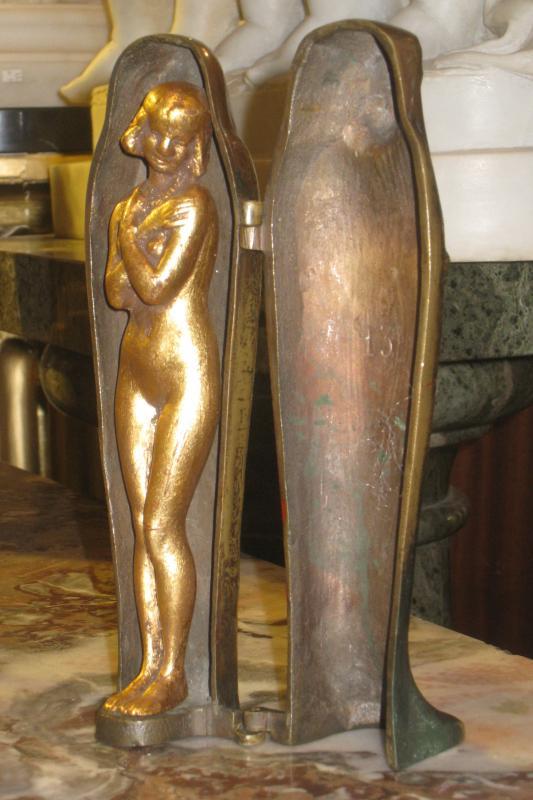 Egyptian Sarcophagus with Erotic Nude Figurine After Franz Bergman