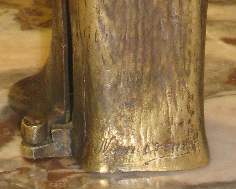 Egyptian Sarcophagus with Erotic Nude Figurine After Franz Bergman