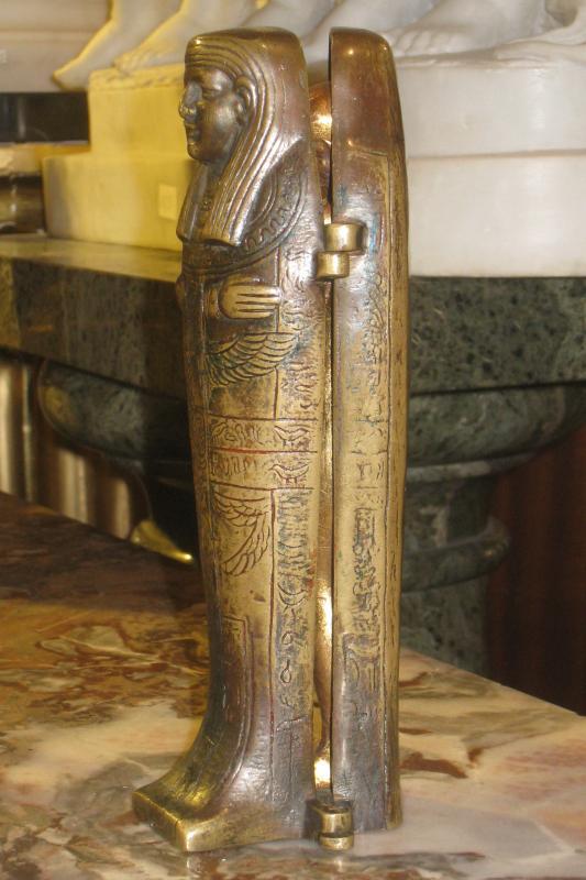 Egyptian Sarcophagus with Erotic Nude Figurine After Franz Bergman