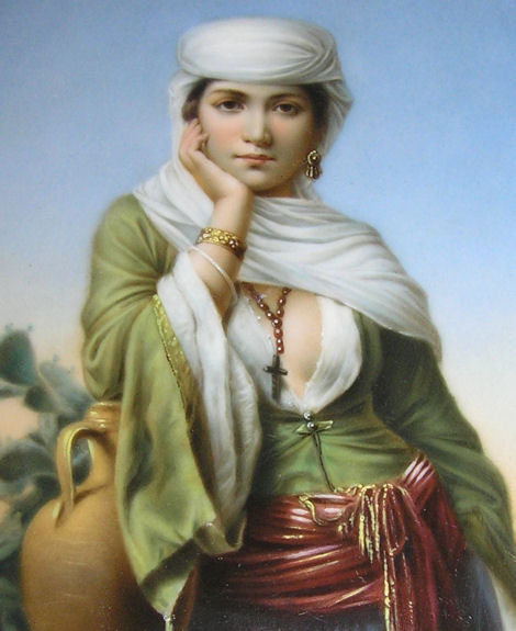 Orientalist Middle Eastern Porcelain Plaque