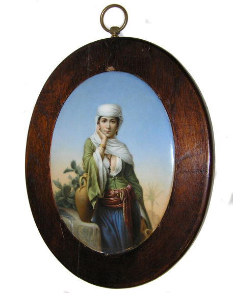 Orientalist Middle Eastern Porcelain Plaque