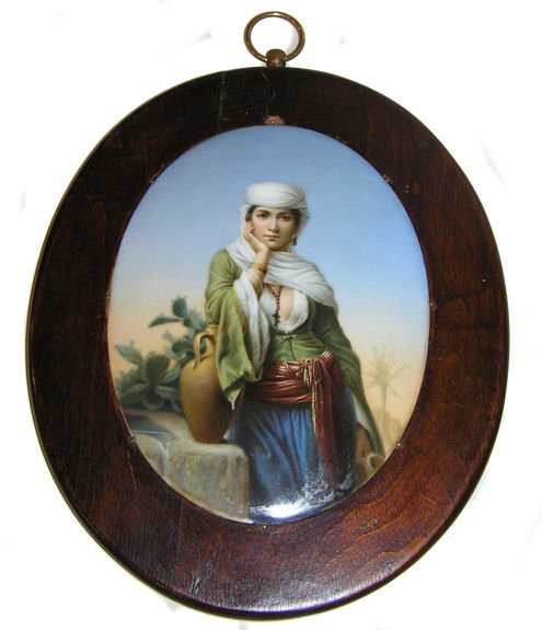 Orientalist Middle Eastern Porcelain Plaque