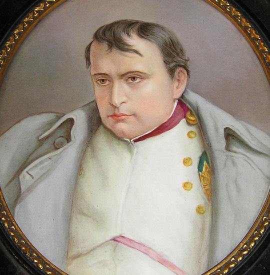 Porcelain Plaque Portrait of Napoleon