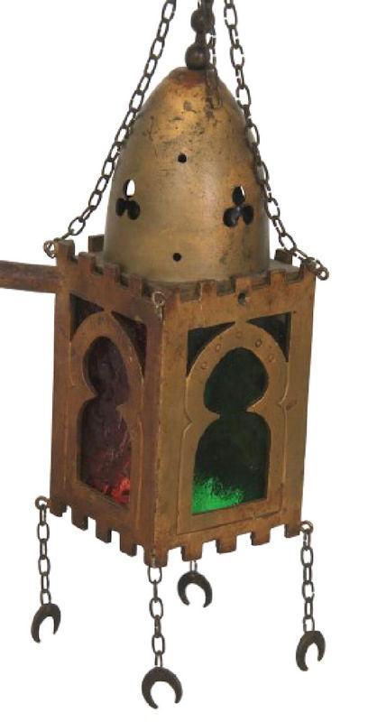 Franz Bergman Orientalist Cold-Painted Bronze Lamp