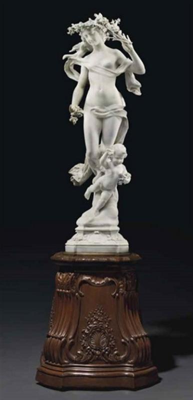 Aristide Petrilli Marble Statue Allegory for Love