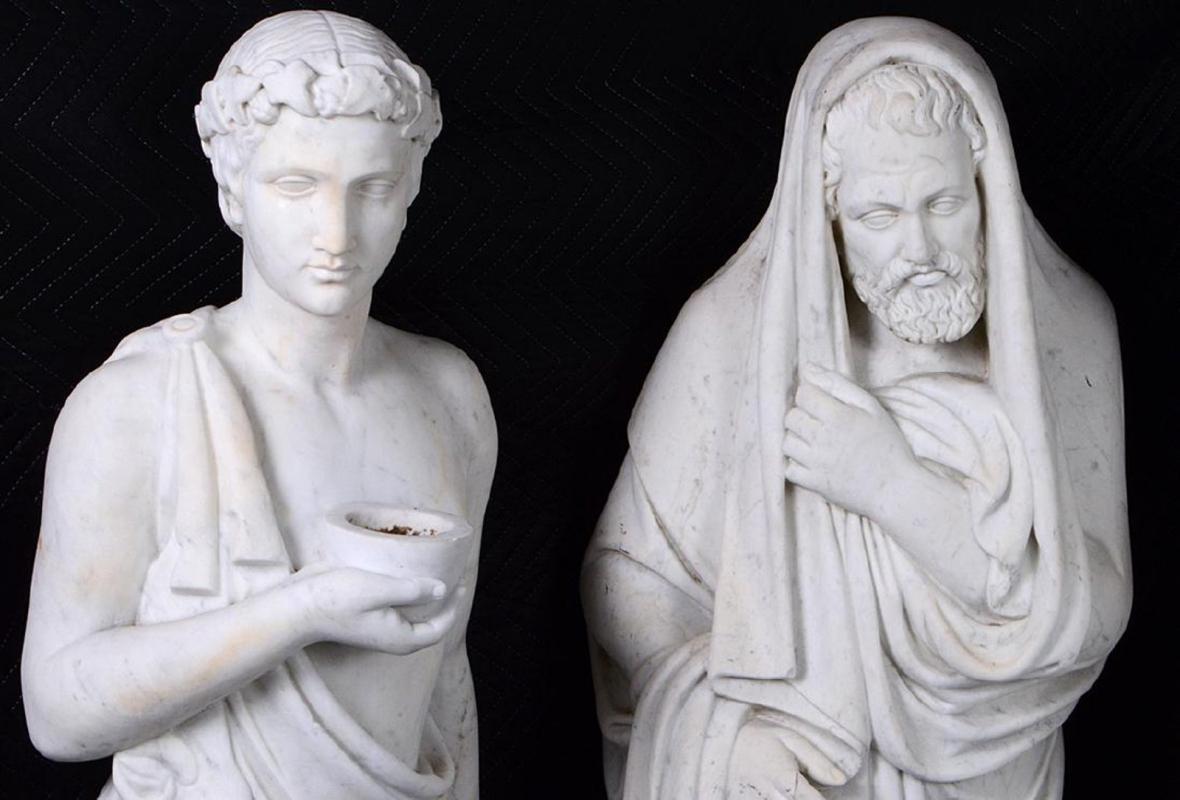 Set of Four Allegorical Marble Statues Representing the Four Seasons