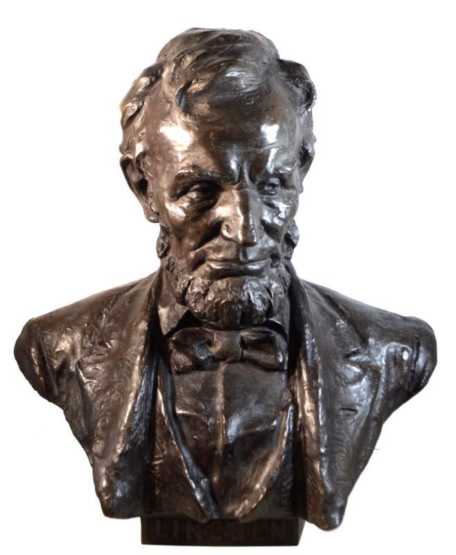 Abraham Lincoln Bronze Bust by Hans Muller (1873-1937)