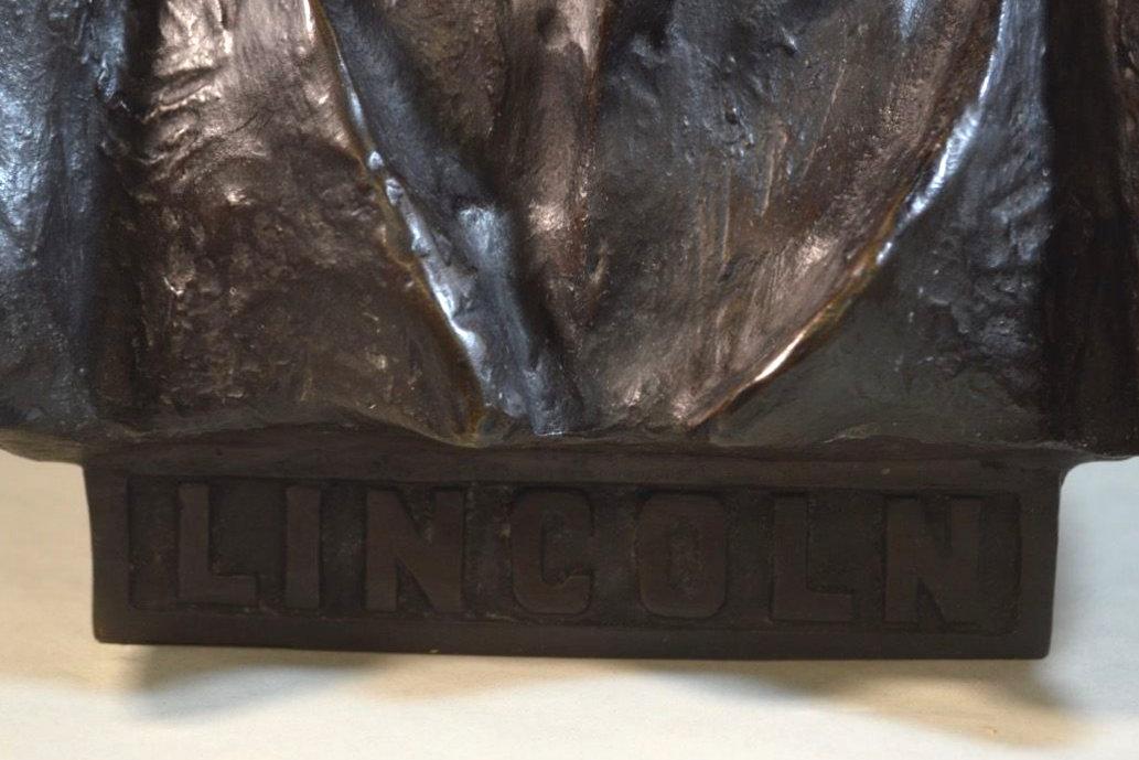 Abraham Lincoln Bronze Bust by Hans Muller (1873-1937)