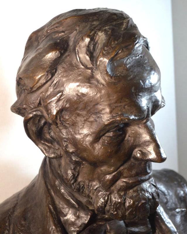 Abraham Lincoln Bronze Bust by Hans Muller (1873-1937)