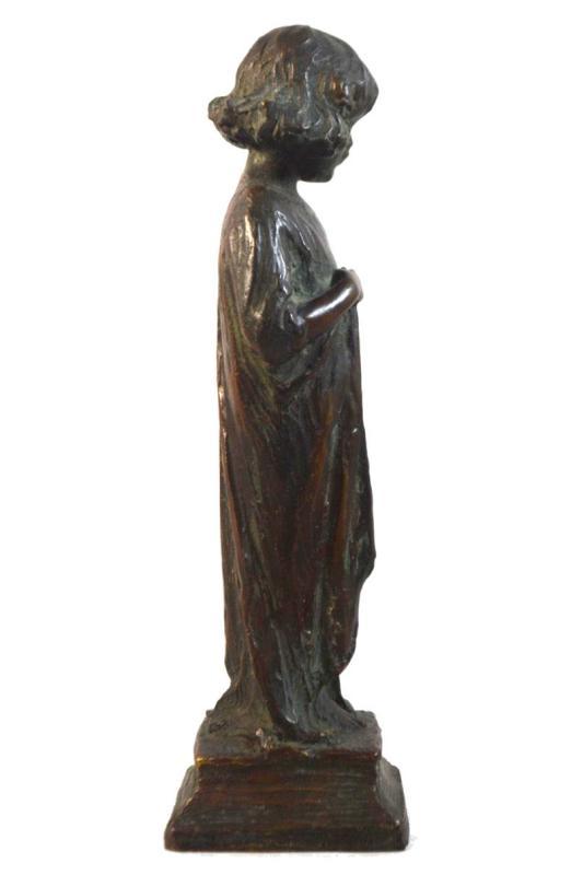 Bessie Potter Vonnoh (1872-1955) Bronze Figurine Sculpture of Girl