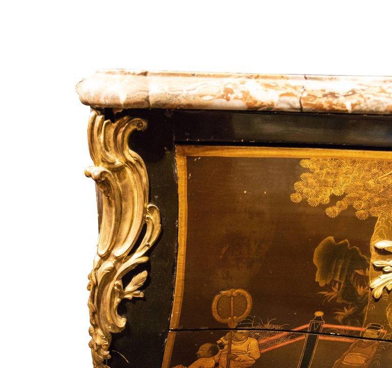 Louis XV Style Bronze Mounted Lacquered Commode by Jeanselme