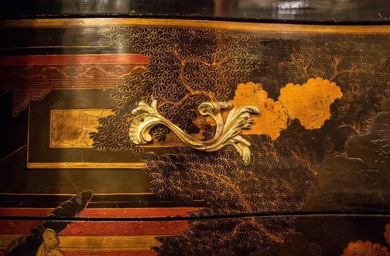 Louis XV Style Bronze Mounted Lacquered Commode by Jeanselme