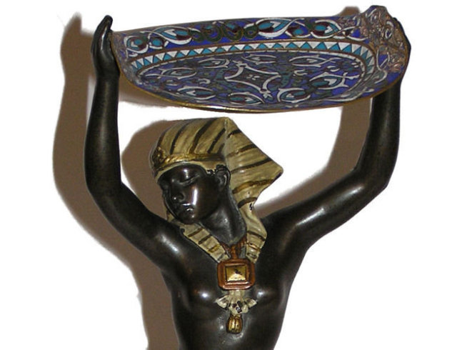 Bronze Egyptian Female Figurine Sculpture