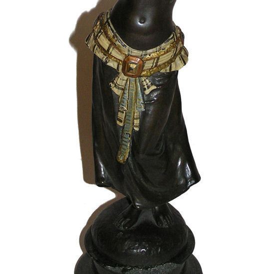 Bronze Egyptian Female Figurine Sculpture