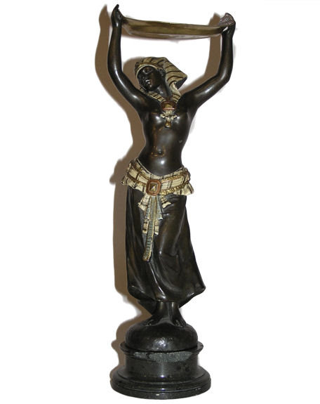 Bronze Egyptian Female Figurine Sculpture