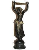 Bronze Egyptian Female Figurine Sculpture