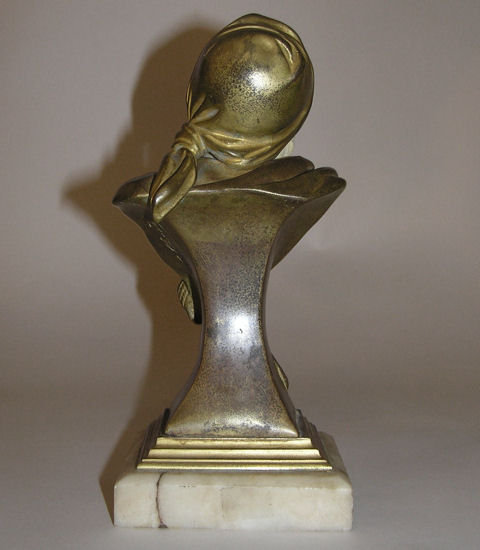 Georges FLAMAND Art Nouveau Bronze Bust