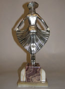 Georges GORI Art Deco Silvered Figurine