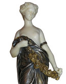 Antique Goddess Flora Bronze Sculpture