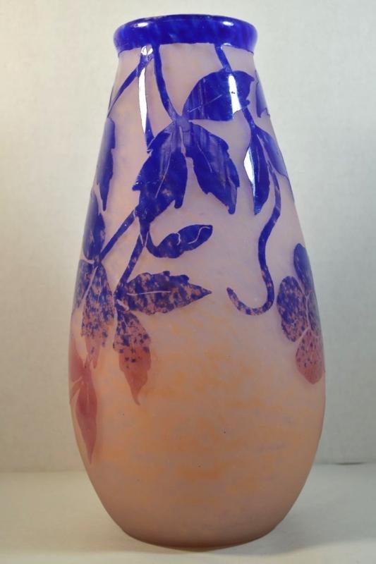 Degue French Art Deco Cameo Glass Vase