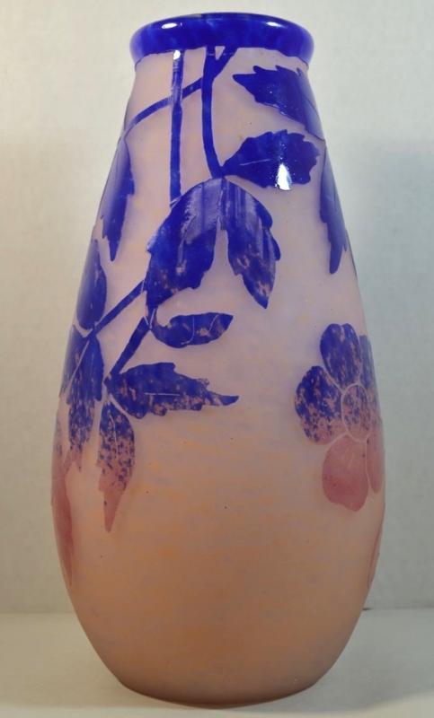 Degue French Art Deco Cameo Glass Vase