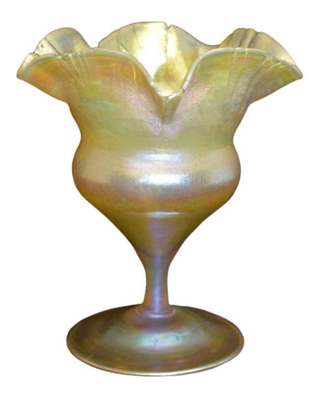 Tiffany Art Nouveau Period Favrile Glass Floriform Vase from 1905